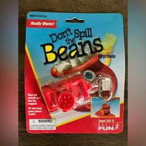 Don’t spill the Beans mini Game Keychain - Vintage